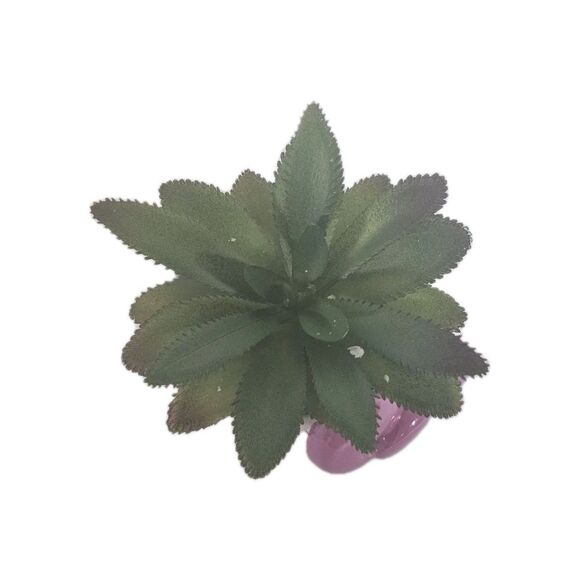 Sanrio Hello Kitty Face 3" Ceramic Mini Planter w/ Artificial Succulent NEW - Picture 3 of 5